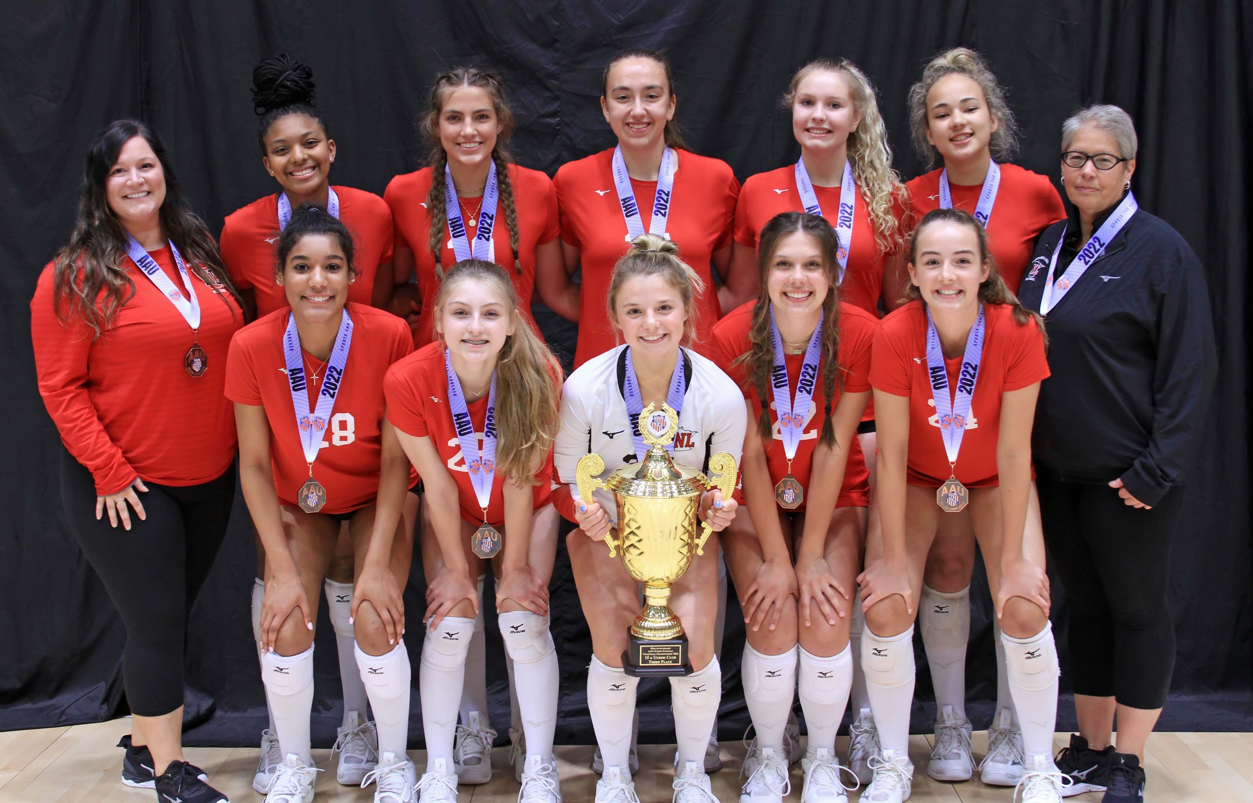 AAU 2022 15 Black 3rd Place Northern Lights Junior Volleyball